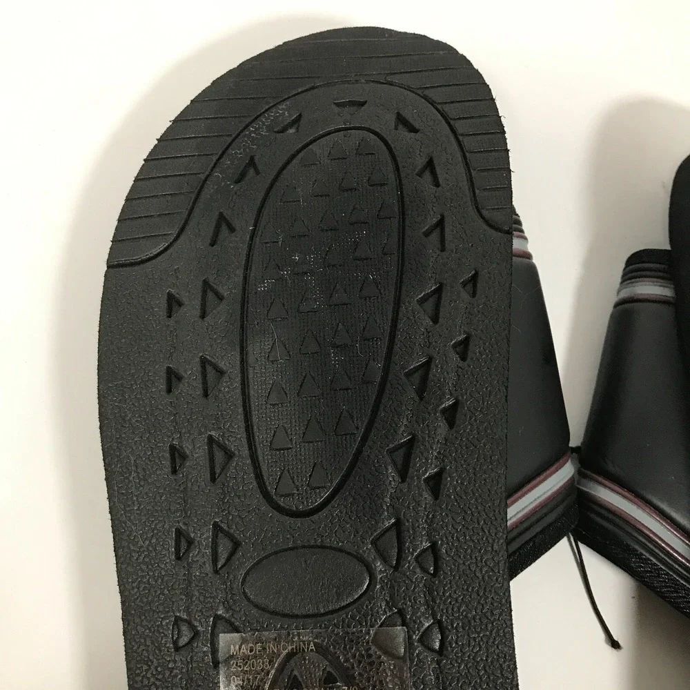 Texas A&M Aggies Slide Sandals Black Maroon Mens Small 7-8 Womens 9-10